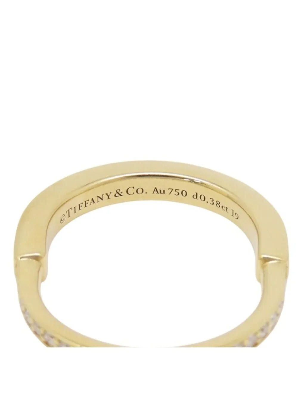 Tiffany & Co Ring Lock Diamond Ct 18k Yellow Gold